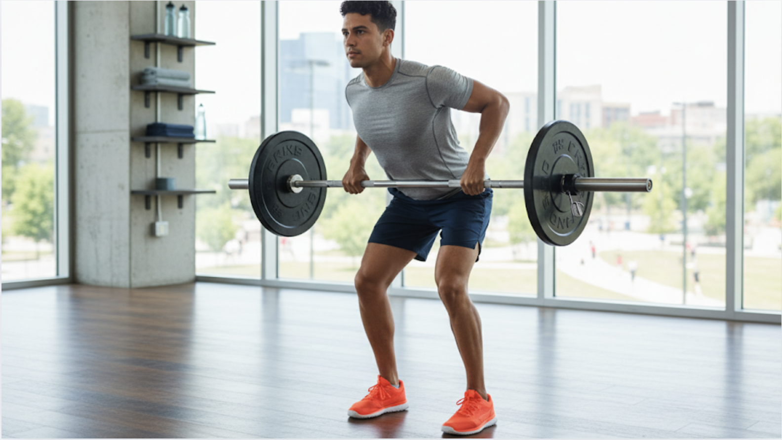 1 bent Over barbell row