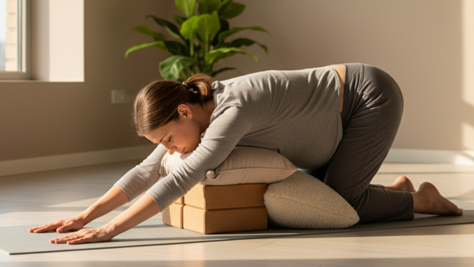 supported child pose